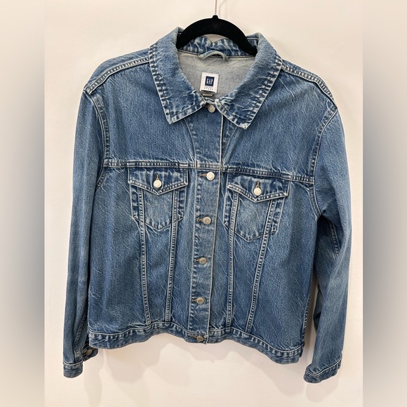 GAP Classic Indigo Wash Jean Jacket - XL - Picture 3 of 9